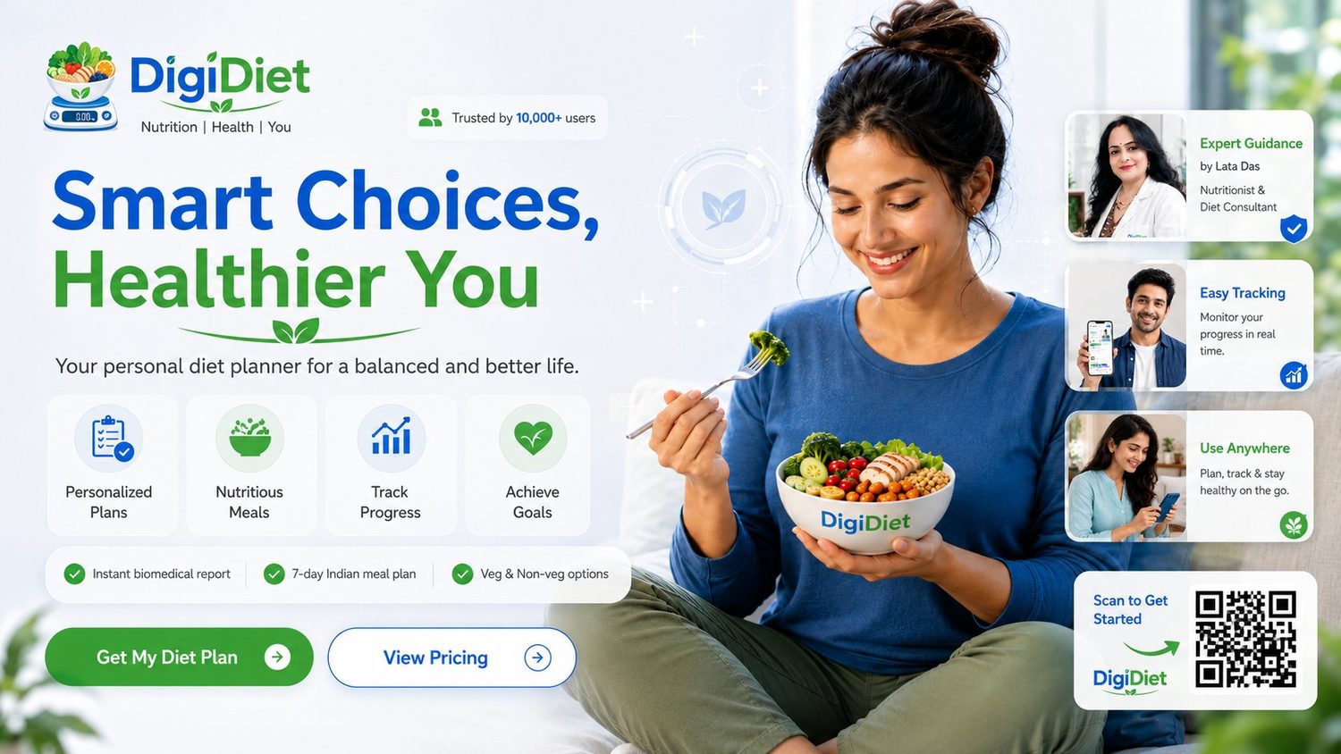 DigiDiet — Smart Choices, Healthier You. Your personal diet planner for a balanced and better life.