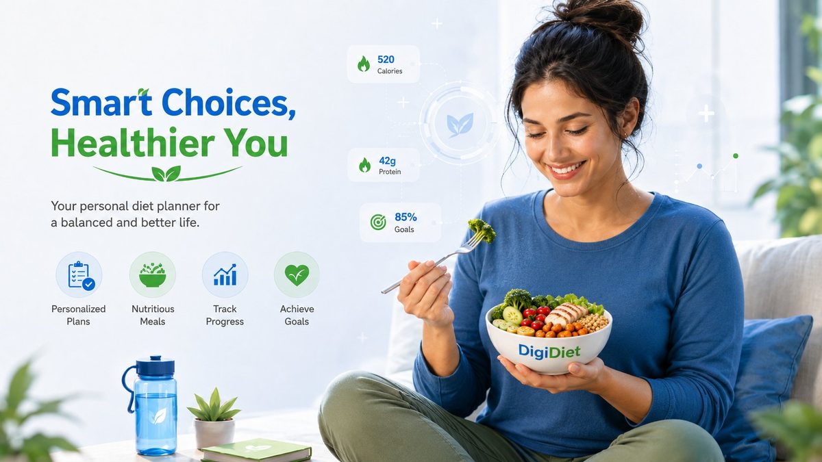 DigiDiet — Smart Choices, Healthier You. Your personal diet planner for a balanced and better life.